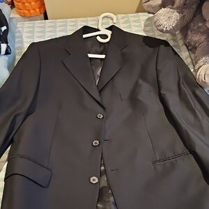 Men's Black Single-Breasted Blazer